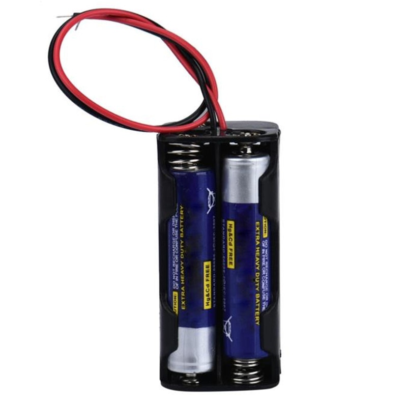 2-slot 4 x AAA Battery Back To Back Cassa Del Supporto Della Scatola di Immagazzinaggio Con Cavi di Legare 18650 fai da te di alimentazione banca della batteria holder box Back To Back