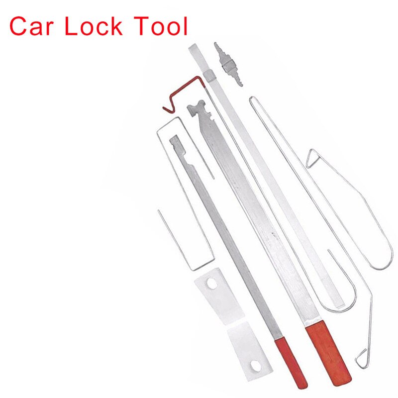 9 stks/set Universele Auto Lock Out Emergency Tool Kit Unlock Deur Open Tool Speciale Auto Reparatie Tools Auto Deur Onderhoud gereedschap