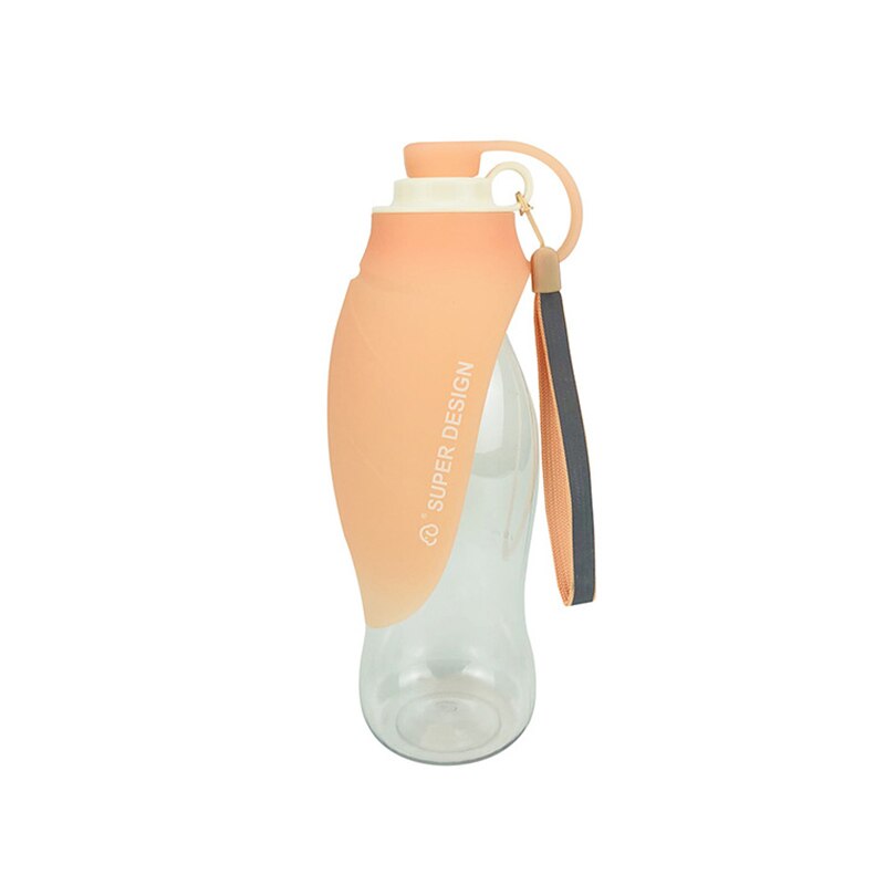 Botella de agua deportiva de silicona para perro, tazón portátil de viaje para cachorro, gato, dispensador de agua para mascotas al aire libre, accesorios para perros: Naranja