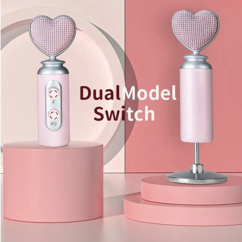 Microfono a condensatore rosa professionale con riduzione del rumore USB per telefono cellulare