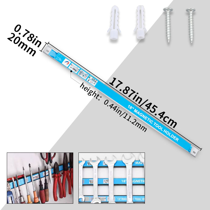 Sterk magnetisch gereedschapsrek hardware keukengerei en ijzeren producten opslag magnetisch krachtrek magnetische magneet magneetstrip: Rood