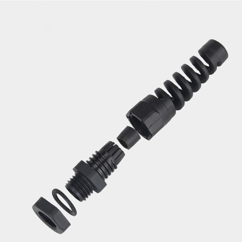 5 pièces IP68 étanche anti-flexion longue câble joint manchon connecteur plastique vis contrainte protecteur M12 PG7 / PG9 / PG11 3-6mm