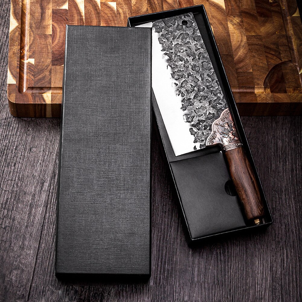 Forged Longquan Kitchen Knife Household Chopping Knife Chopping Knife Set Super Fast Sharp Kitchen Knife Kitchen Tools: B whit box