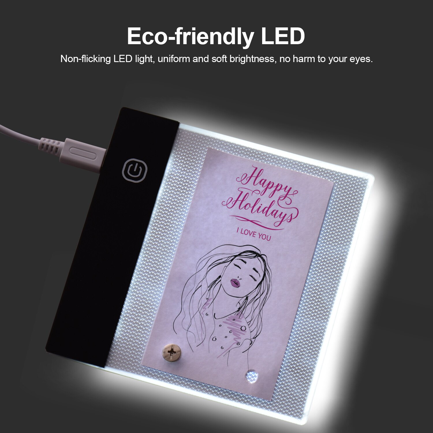Kit de libro plegable con Mini almohadilla de luz LED de caja de luz tableta con agujero 300 hojas Flipbook tornillos de encuadernación de papel para dibujo