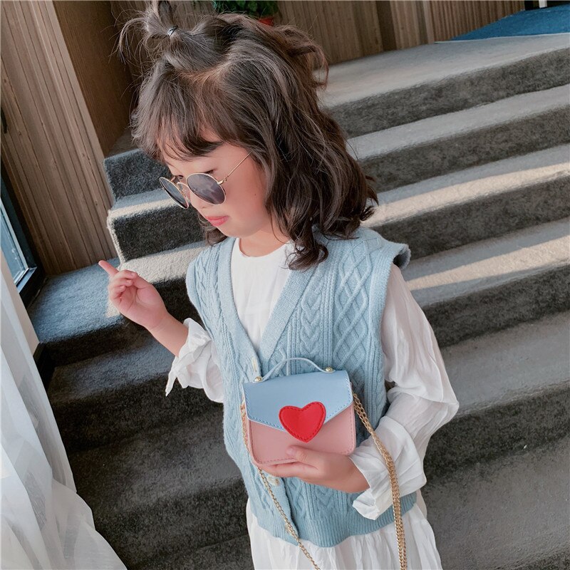 Piger kærlighed farve kontrast messenger taske - gult cover