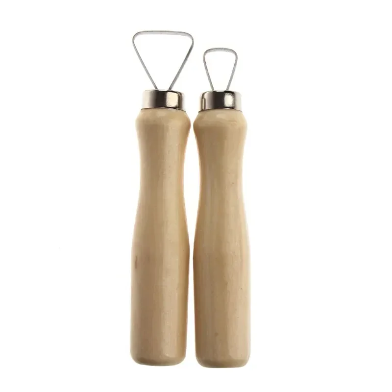 10 Pcs Wood Pottery Clay Sculpture Loop Tool with Stainless Steel Flat Wire Tools Perfect