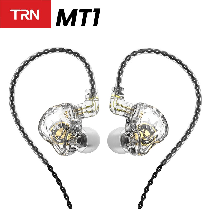 Trn  mt1 1dd dynamischer in-ear-kopfhörer mit hifi-bass, metall-monitor-headset für laufen und sport