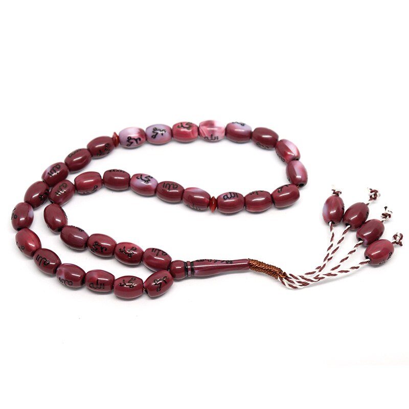 10x13 plástico cilíndrico pendurado grânulo tipo pingente oriente médio islam muçulmano tasby allah muhammad rosário cor do cabelo