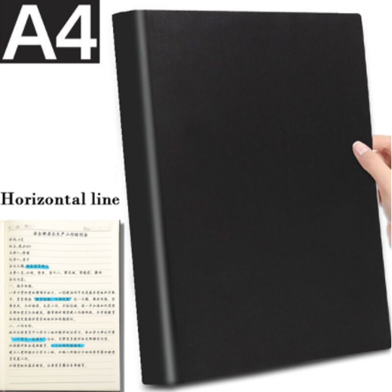 A4 Notebook mit Lesezeichen Tagebuch Planer Tagebuch Agenda 5R Connell Notizen Checkered Blank für Büro Schule Liefert: Horizontal black
