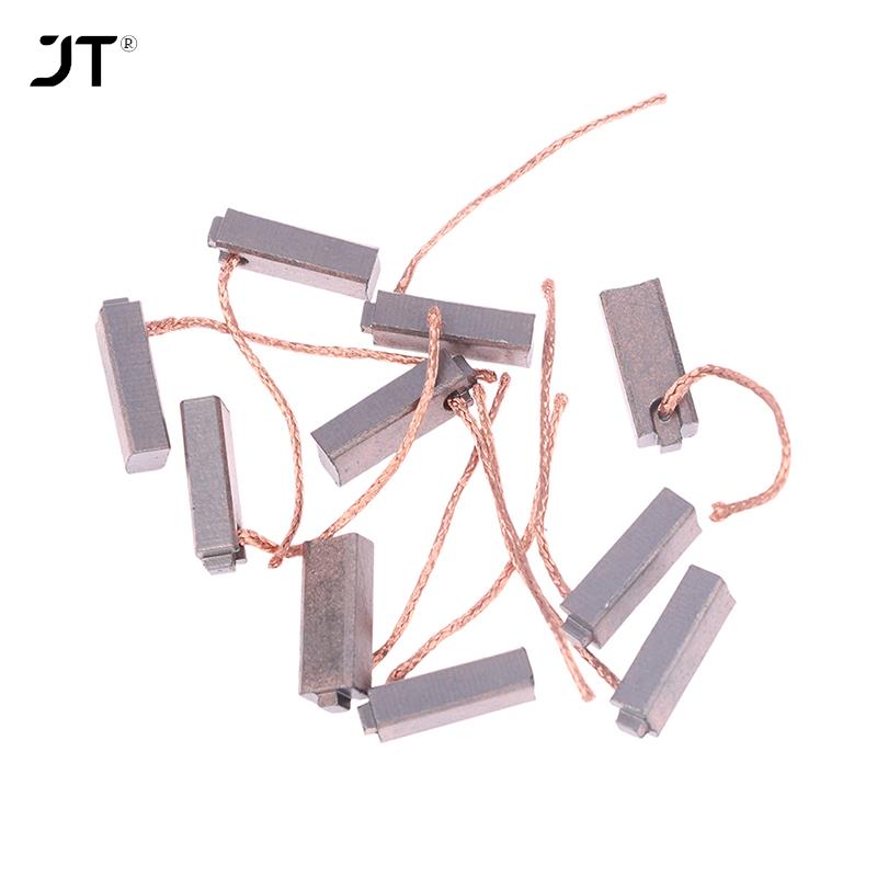 10Pcs Koperen Elektrische Generator Koolborstels Auto Dynamo Power Gereedschap Auto Regulator Lage Koper