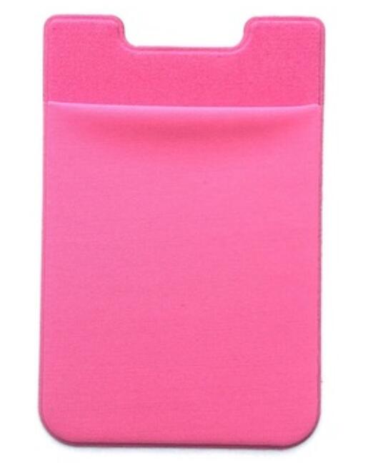 Universal- dauerhaft Lycra Klebstoff Aufkleber Zurück Abdeckung Karte Halfter Beutel Für iPhone Samsung Alle Smartphones: Rosa