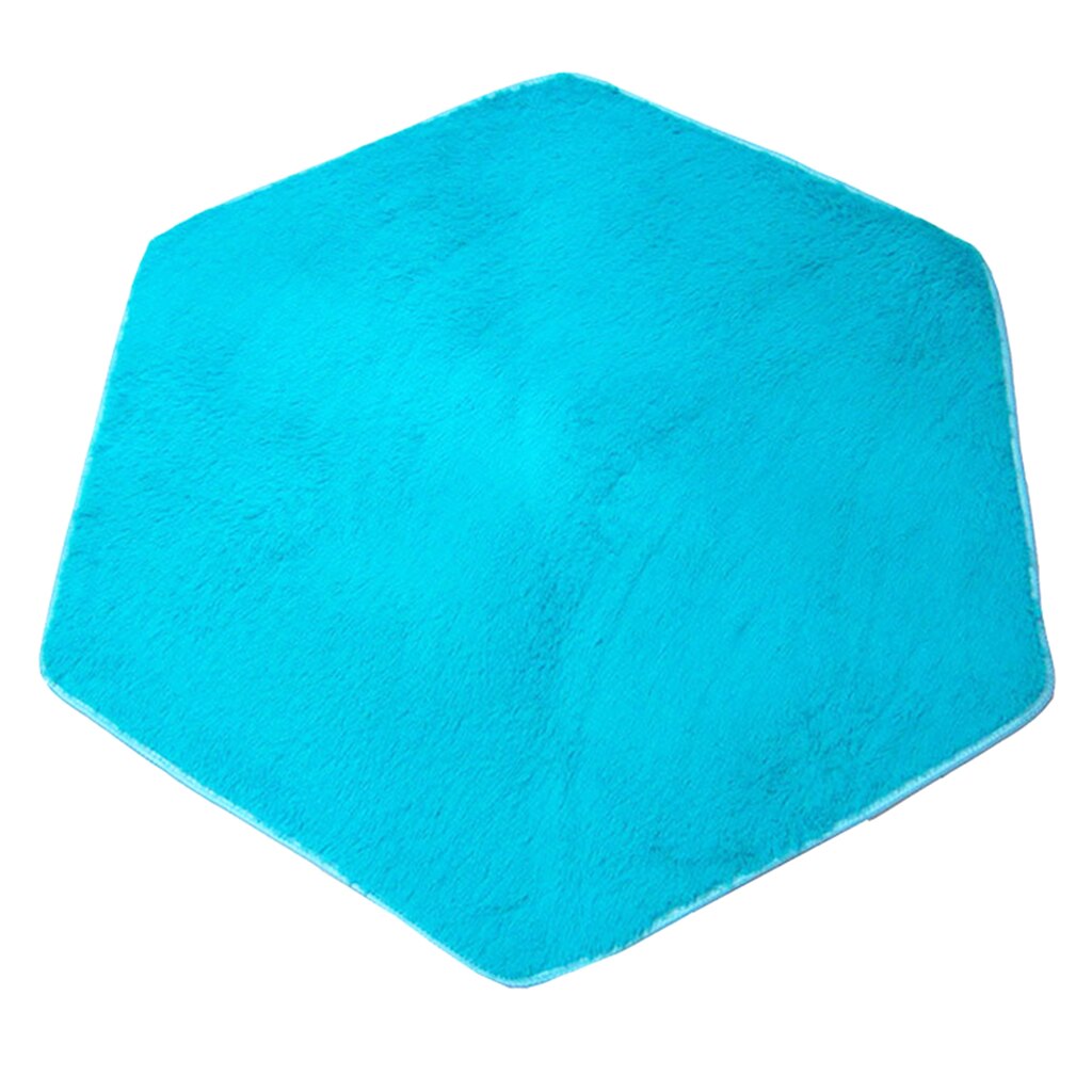 Hexagonal Weichen Bequemen Plüsch Zelt Teppich Matte Kinder Spielhaus Schlafzimmer Boden Teppich Innen Aktivität ACCS-Blau