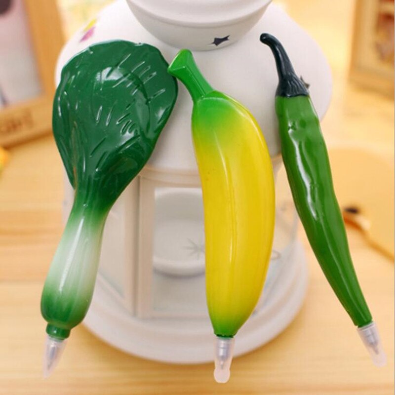 Bolígrafo magnético con forma de fruta y verdura, bolígrafo de imán para nevera, papelería