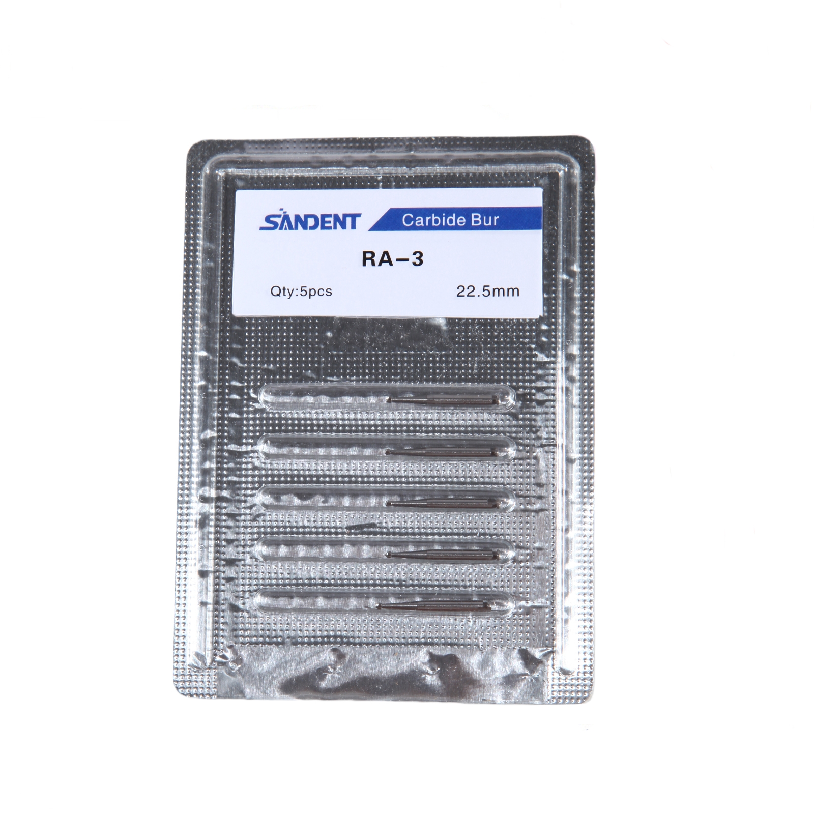 5 unids/caja fresas dentales de carburo de acero de tungsteno cabeza redonda pestillo RA 0,8/1/1,2/1,4/1,6/1,8/2,1/2,3mm para pieza de mano de baja velocidad 2,35mm
