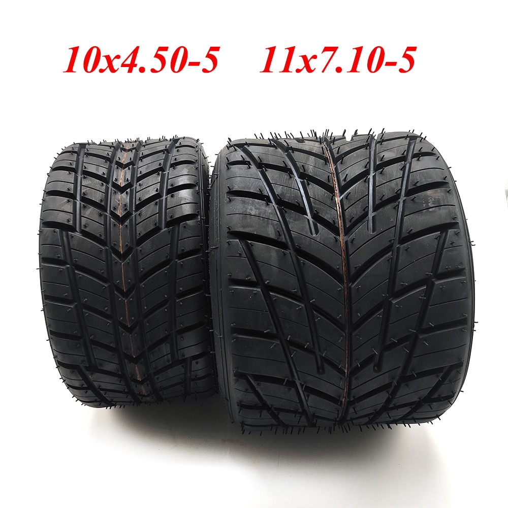 Go Kart Tires 10x4.50-5 11x7.10-5 Competitive Kart Front and Rear Tires, Anti-skid Rain Tires