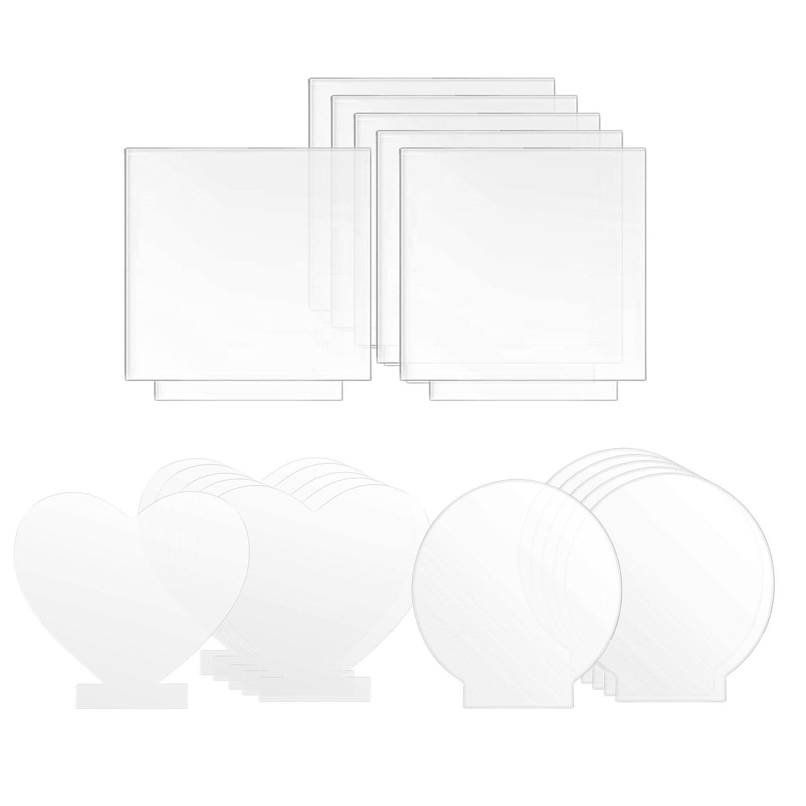 6x Acrylic Sheets for Light Base Clear Cast Panel for Signs Craft Supplies
