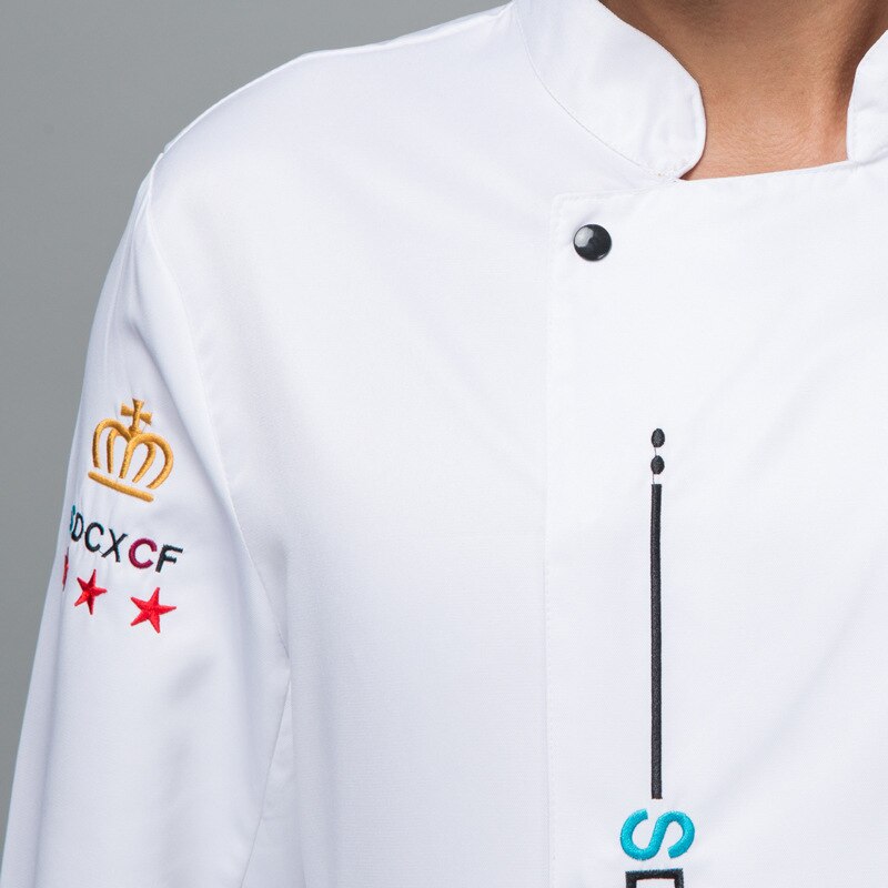 Chef-kok met lange mouwen, western restaurant, fastfoodrestaurant, keukenwerk, banketbakkerij, bakkerswerkkleding