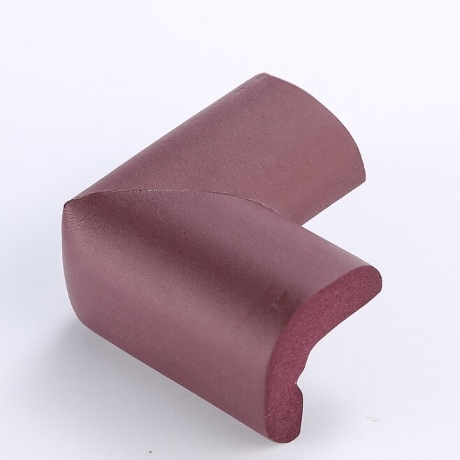 8pcs/lot 55mm*55mm Soft Table Desk Corner Protector Baby Safety Edge Corner Guards For Children Safety Protect Tape Cushion: 8pcs brown