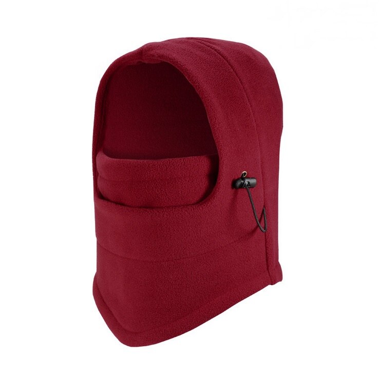 Invierno Polar térmico abrigado pasamontañas Snood deportes al aire libre senderismo ciclismo motocicleta bufanda para esquí gorro, máscara de cara completa Caps calentador de cuello: Wind Red