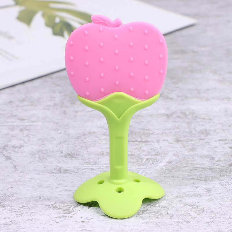 2Pcs Baby Bijtring Veiligheid Siliconen Fruit Stereo Bijtringen Voor Baby Infant Kids Kauwen Tand Speelgoed: C