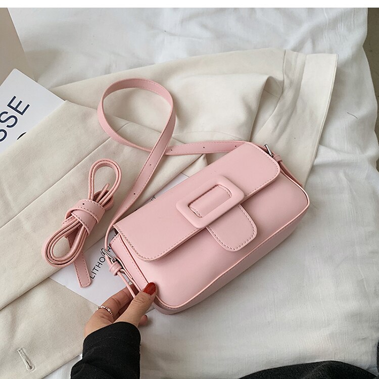 Nicho design 2021 nova moda high-end mensageiro saco menina versátil bolsa de ombro quadrado saco axila dupla-uso saco largura: 23cm: Rosa