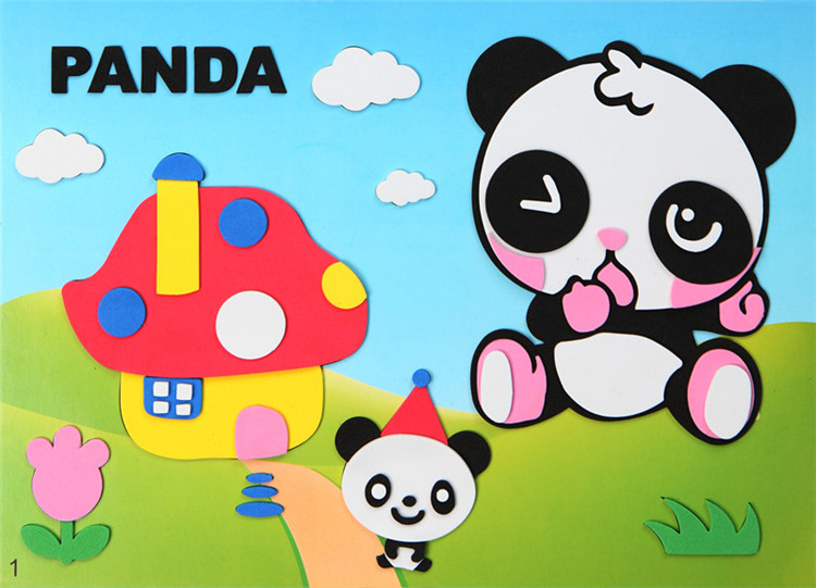 10 Pcs 3D Kreative Cartoon Tier EVA Schaum Aufkleber Puzzle Spiel DIY Lernen Bildung Spielzeug Für Kinder Kinder Multi- muster Stil