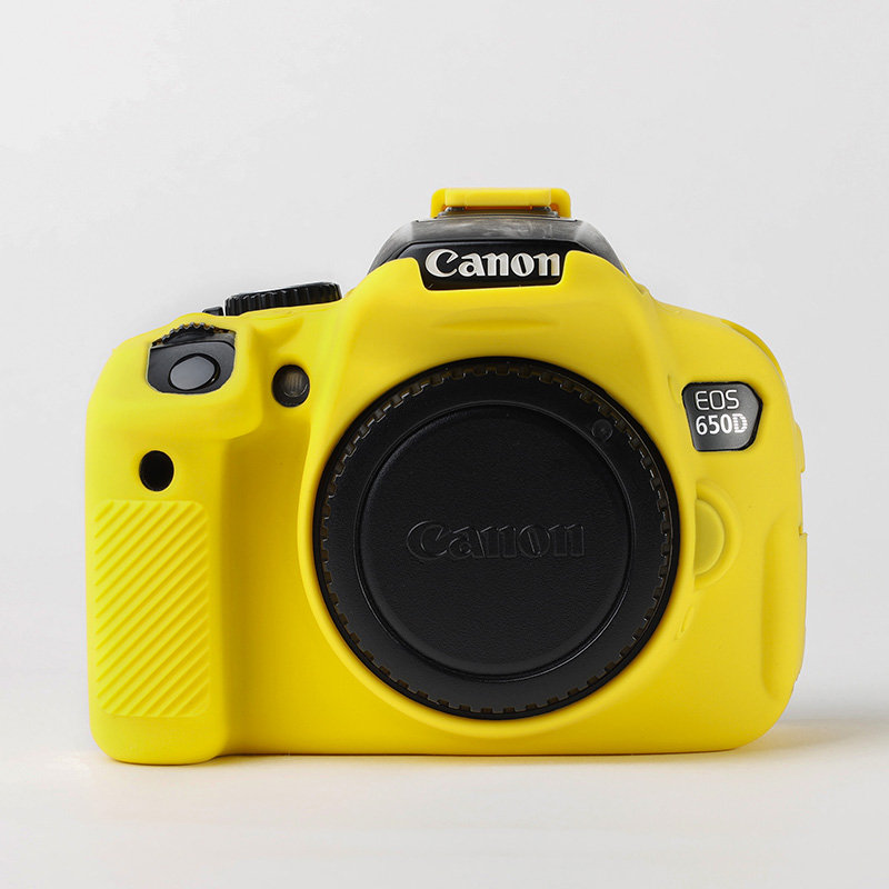Funda protectora de silicona para Canon EOS 600D 650D 700D Kiss X5i X6i X7i Rebel T3i T4i T5i DSLR, bolsa para cámara: Yellow