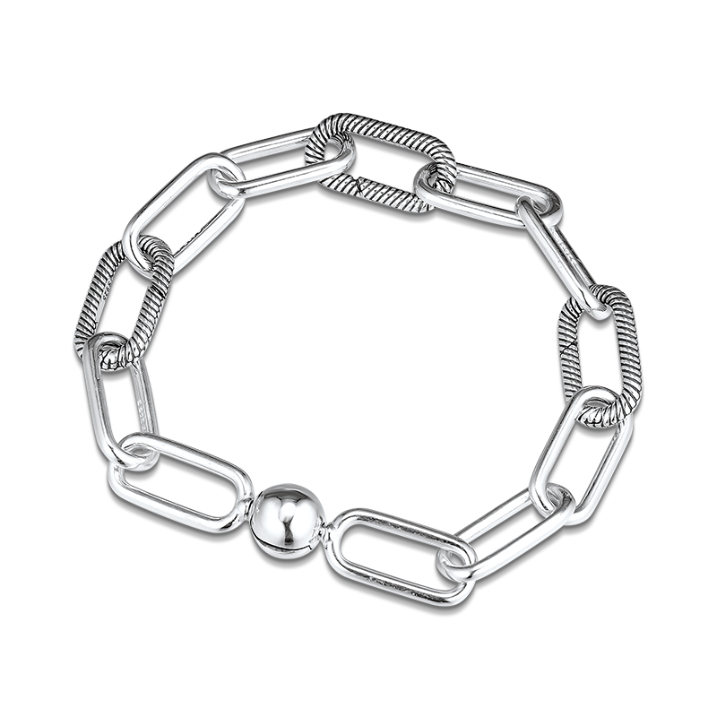 100% 925 Sterling Zilver Me Link Armband Vrouwelijke Sieraden Voor Vrouwen Diy Past Me Collection Bedels Kralen Sieraden Maken Pulseras