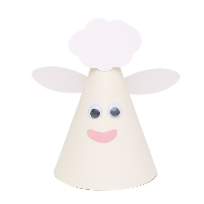 Diy Animal Theme Hat Set Cow Chick Children's Party Paper Card Cap Boy Girl Birthday Baby Shower Decor Supplies: 5