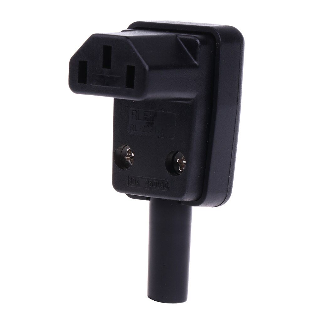 IEC C13 Right Angle Female 10A 250V Socket Plug Connector Adapter Outlet