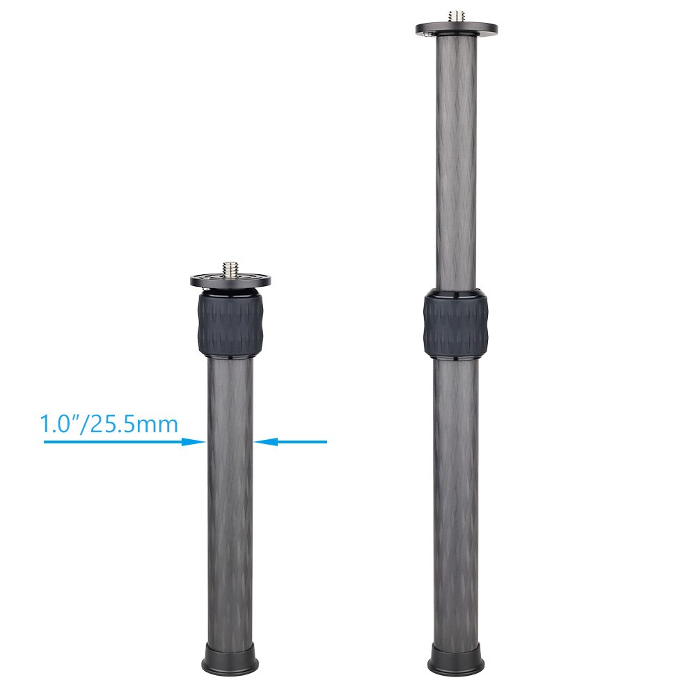ARTCISE 10 Layers Carbon Fiber Center Column Extender 2-Section Tube Extension for Tripod Monopod 25.5mm/40mm CNC Anodized: 22.5mm EC1