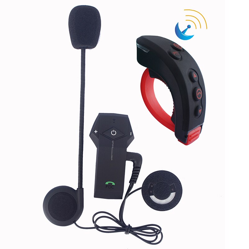 Freedconn Moto Bluetooth Intercom Met Afstandsbediening Interphone Headset Nfc Fm Functie Handsfree Moto Rcycle Helm Speaker