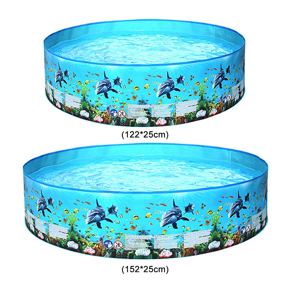 Marine Pattern Swimming Pools Outdoor Backyard Foldable Kids Water Pool Outdoor Water Floating Family Swimming Pools