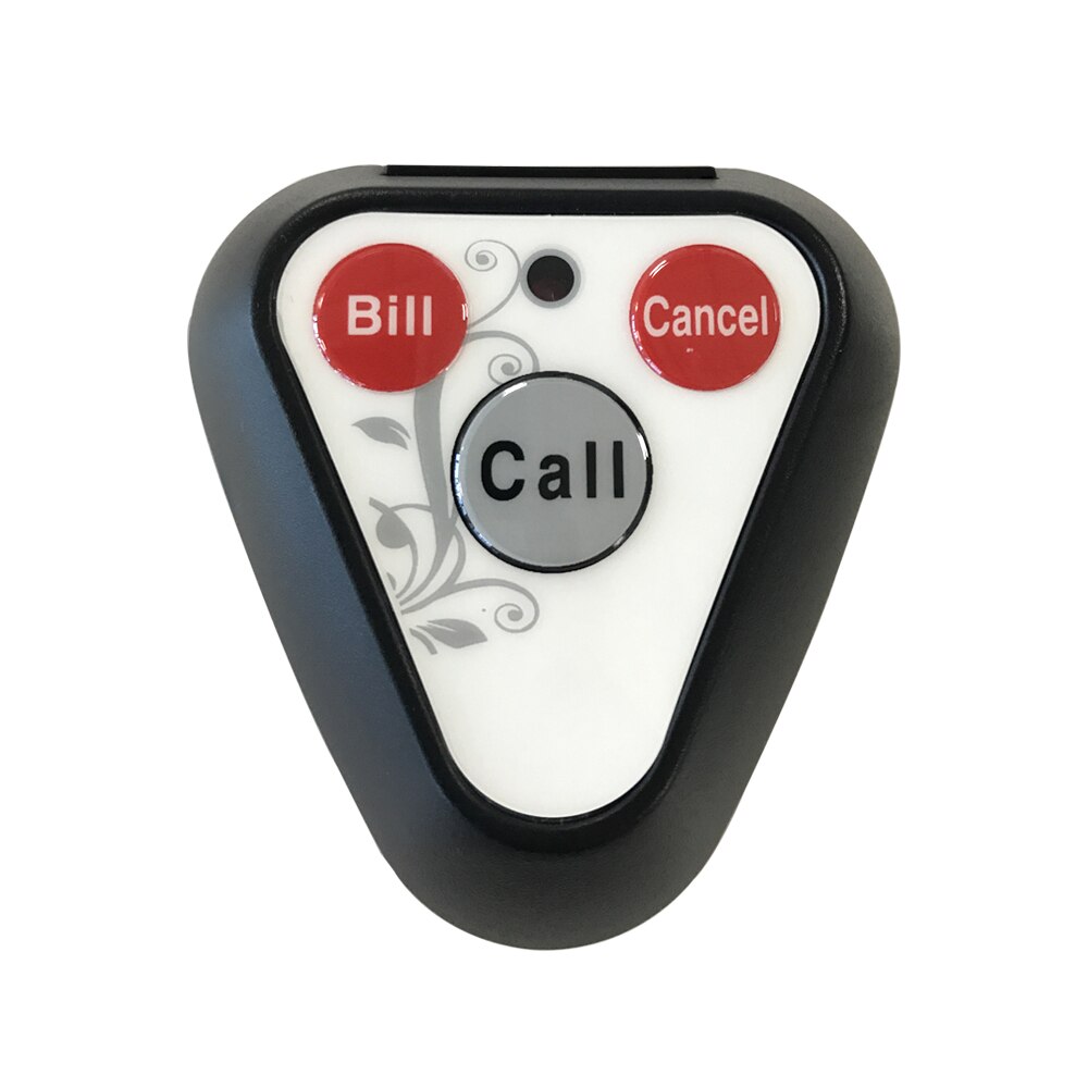 JINGLE BELLS 5 pcs of button wireless calling system call button 3 key 433.92mhz call button for Cafe Hotel Restaurant call bell