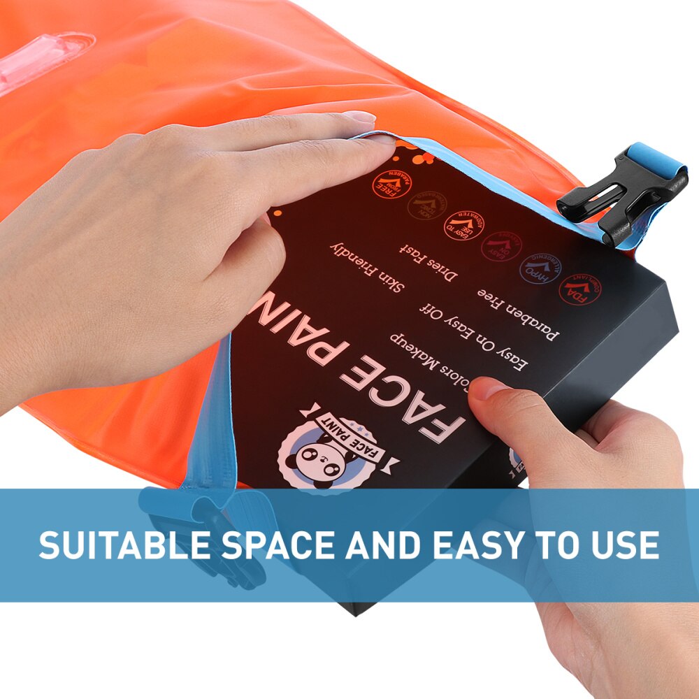 Open Water Swim Float Buoy - Ultralight Safety Float for Swimmers, Triathletes, Snorkelers, Surfers - Orange