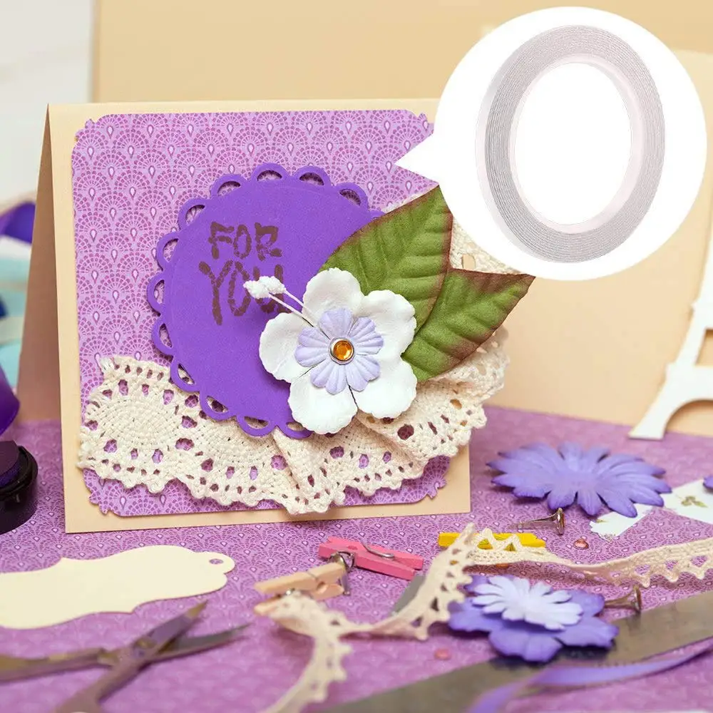 Nastro adesivo biadesivo da 2 pezzi per fotografia artigianale, scrapbooking, creazione di carte, confezioni regalo, timbro, arti fai da te, forniture per la casa