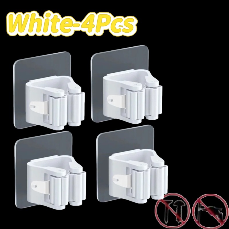 Supporto per scopa autoadesivo Supporto per scopa Supporto per scopa a parete Supporto per scopa Spazzola per spazzare Gancio Organizzatore di stoccaggio Accessori per la cucina del bagno: Oro