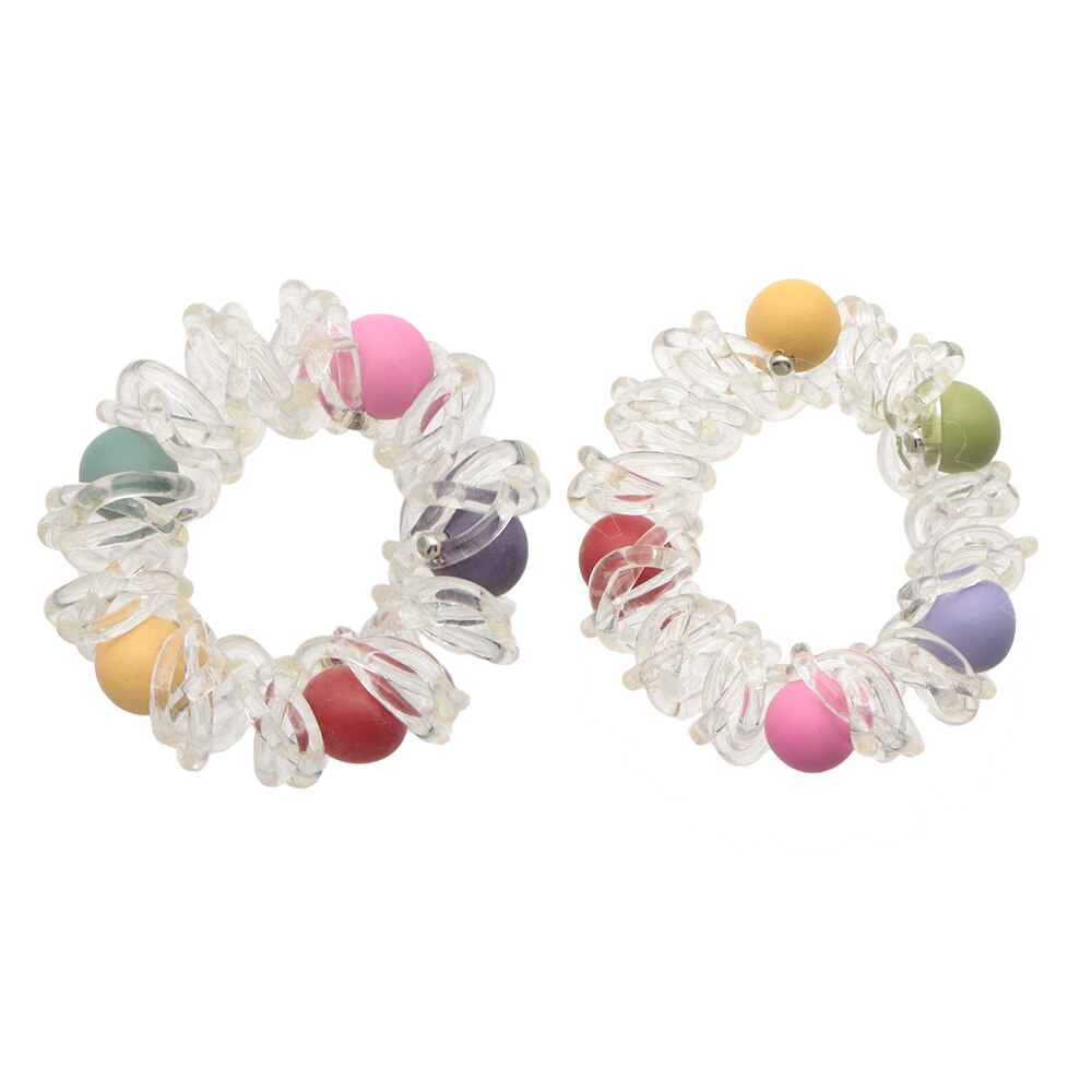 Estrella de mar mariposa transparente elástico pelo Scrunchies teléfono bobina, titular de cola de caballo elástico, cuerda de lazo de pelo para las mujeres, 10Yc12700: 1110916001