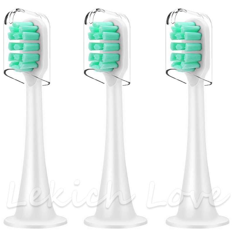 Lekich kærlighed til xiaomi mijia elektrisk tandbørste udskiftning tandbørstehoveder med beskyttende hætter til sund børstning