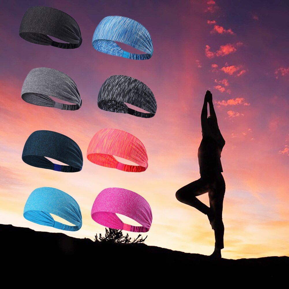 Schweißbänder, stirnbänder – perfekt für yoga, basketball, laufen, fußball, tennis und andere sportarten. multifunktionale, atmungsaktive fitness-schweißbänder.