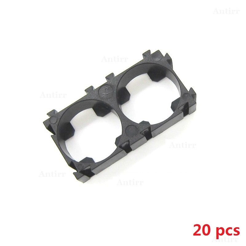 20pcs Plastic 1/2/3 Cell 18650 Battery Holder Bracket Cylindrical Li-ion Batteries Pack fixture Anti Vibration Case Storage Box: 20pcs-2p