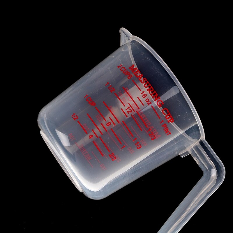 TPXCKz 1PC 250/500/1000ML Plastic Clear Measuring Cup Jug Pour Spout Surface Kitchen Tool Supplies Cup