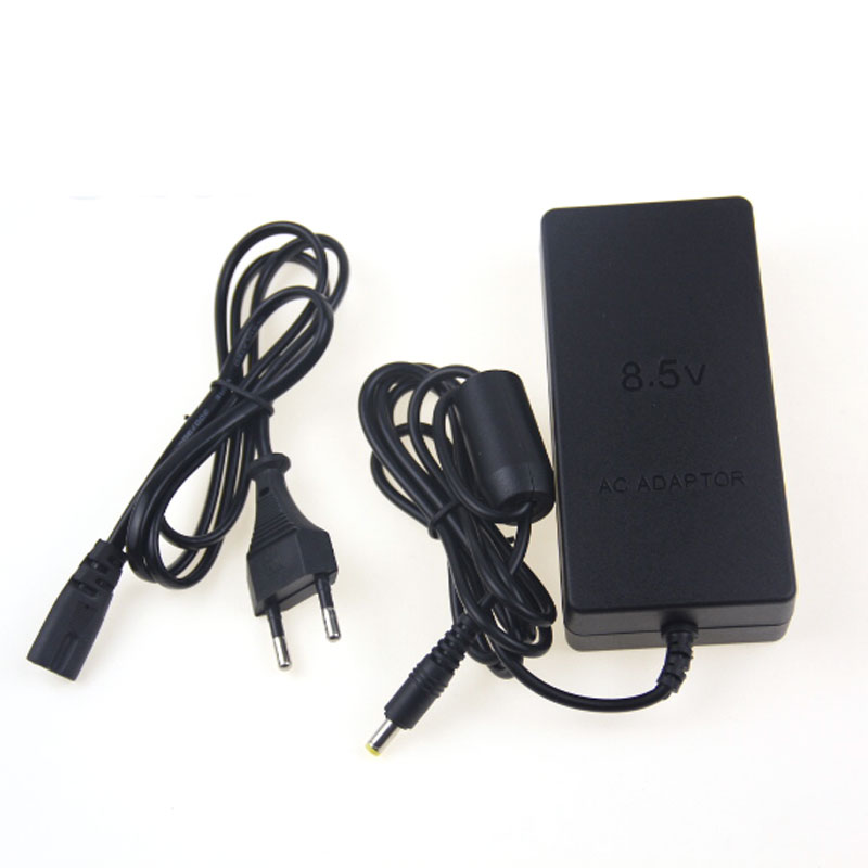 EU AC power adapter for Sony Playstation 2 PS2 Slim 70000 AC 100~240V 50 / 60Hz 80cm cable black
