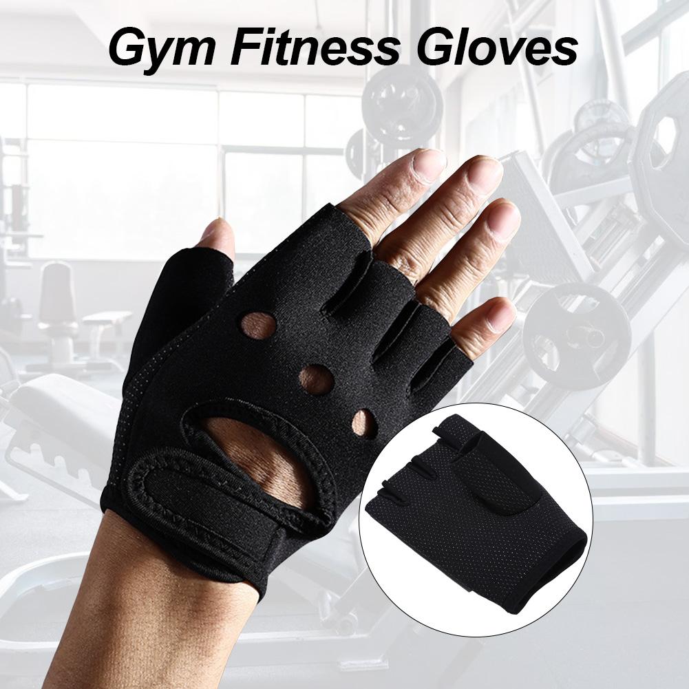 2 Stuks Professionele Gym Fitness Handschoenen Anti-Slip Gewichtheffen Workout Bodybuilding Half Vinger Hand Protector Vervoer Handschoenen –