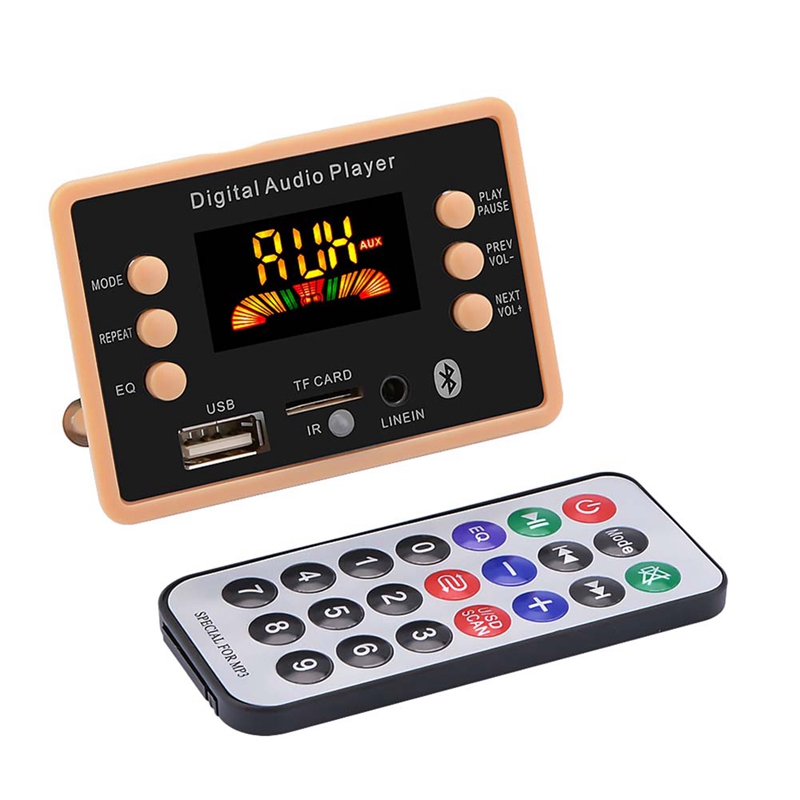 Bluetooth  mp3 decoder audioplatine, bluetooth 5.0 empfänger, auto  mp3 player, wma, wav, flac, ape, tf-karte, fm, usb-dekodierung  dc12v