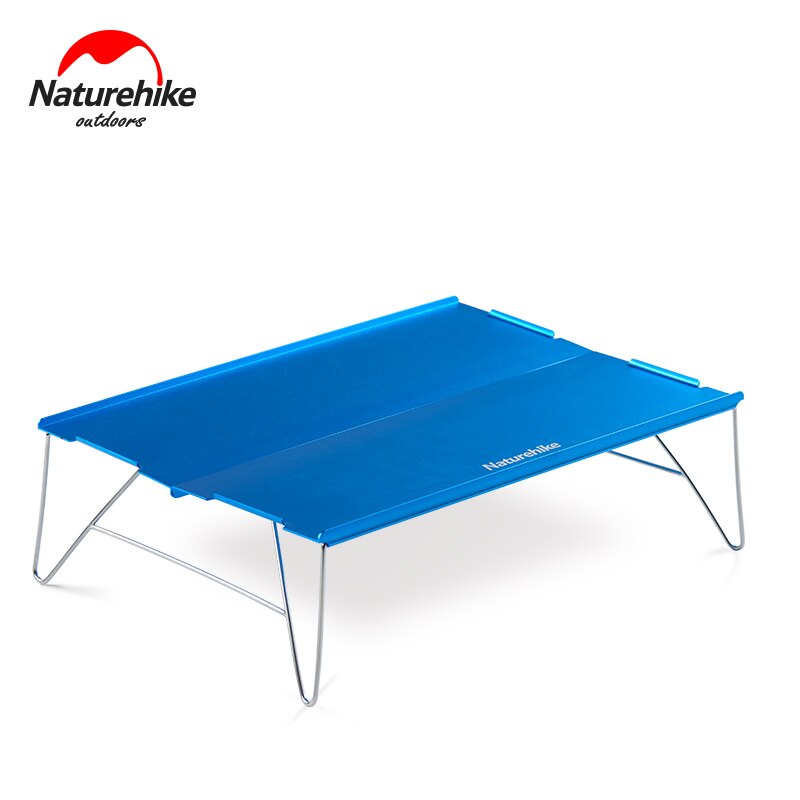 Naturehike foldbart campingbord aluminiumslegering udendørs holdbart letvægts rustfrit stål skrivebord bærbart te bord  nh17 z 001- l