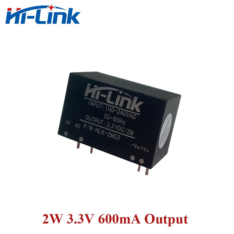 Livre o Navio 2 pçs/lote 600mA HLK-2M03 ac dc conversor de 220V para 3.3V módulo pcb Hi-Link Fabricante