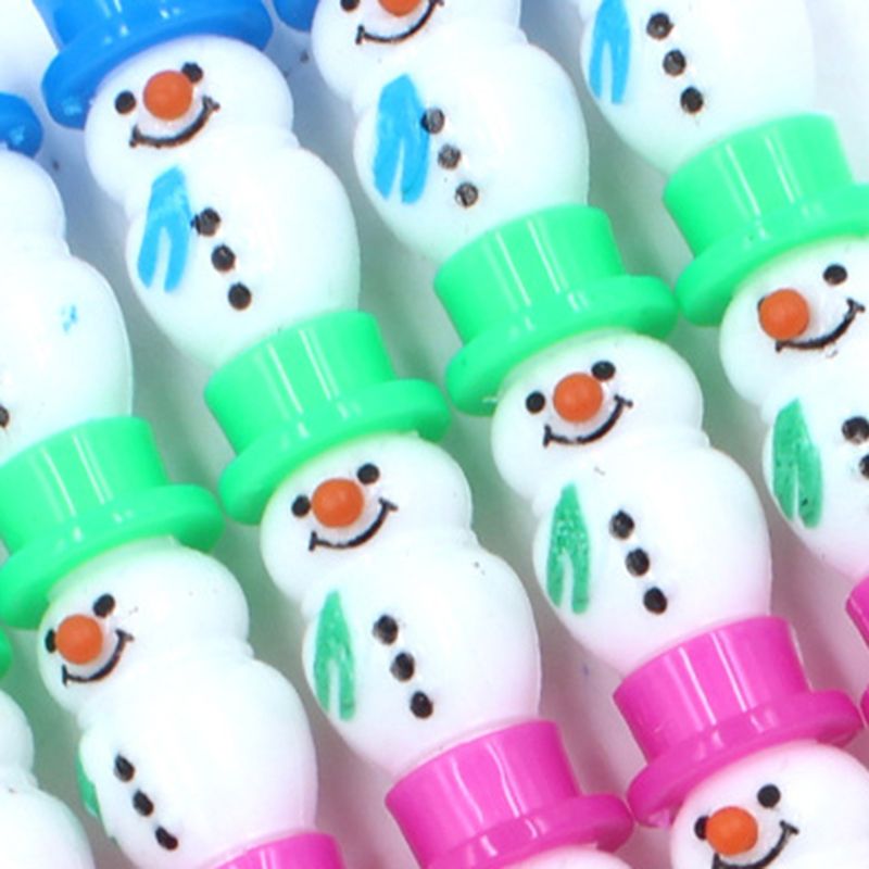 5 pièces assemblables dessin animé bonhomme de neige forme Crayon enfants dessin papeterie