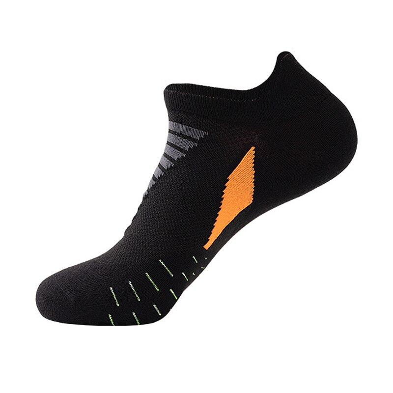 Calcetines atléticos de nailon para hombre, medias deportivas de secado rápido, transpirables, para exteriores, baloncesto, bicicleta, correr, Verano: Black