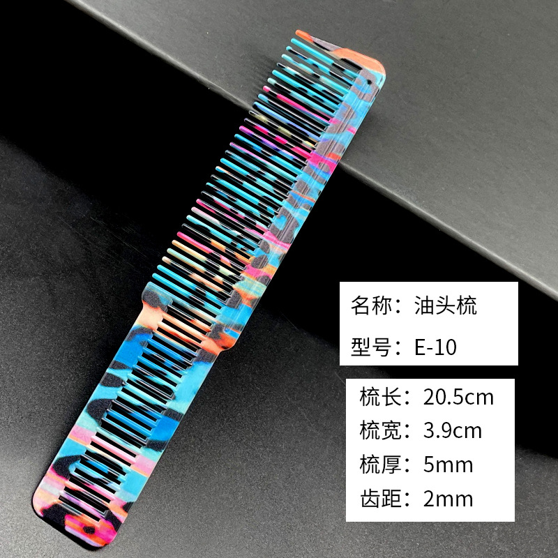Barbershop Premium Hairdress Hairstylist Cut Haircut Barber Comb Set Pointed Tail Comb Comb Plastic Barber Accessories: Gold